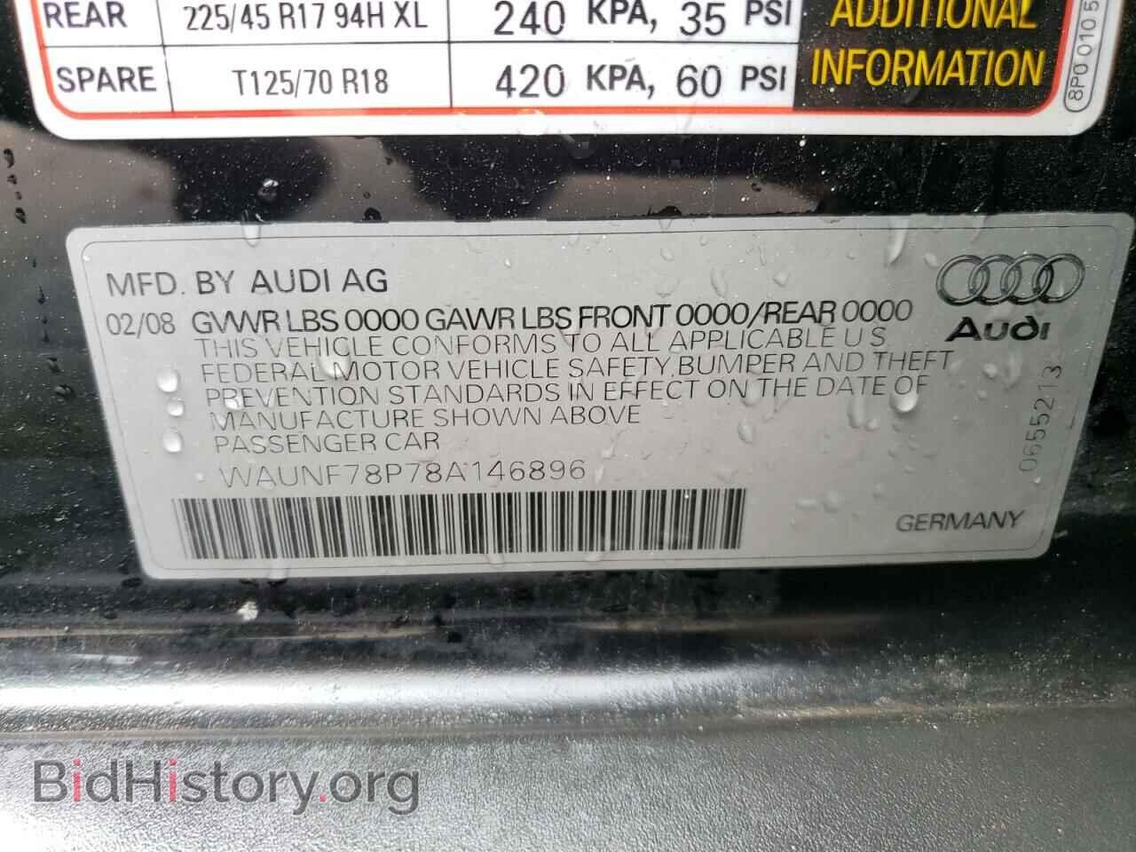 2008 AUDI A3 - VIN: WAUNF78P78A146896 - Фото 12