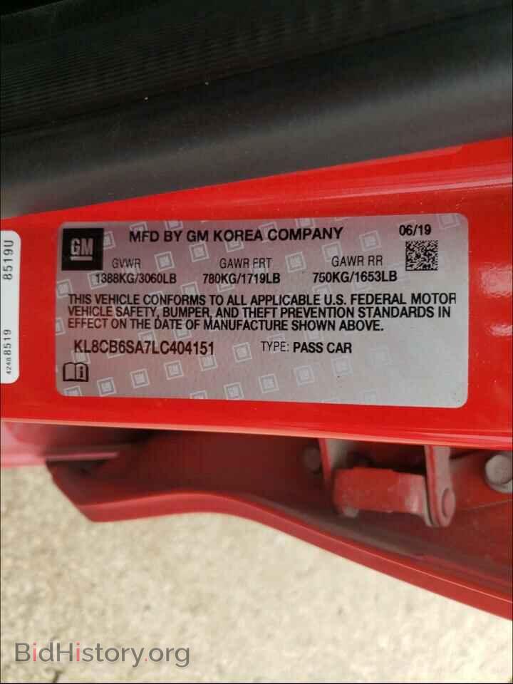 2020 CHEVROLET SPARK - VIN: KL8CB6SA7LC404151 - Фото 10