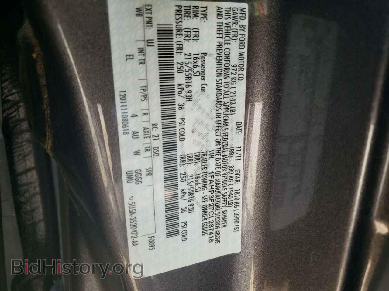 2012 FORD FOCUS - VIN: 1FAHP3F27CL287418 - Photo 10