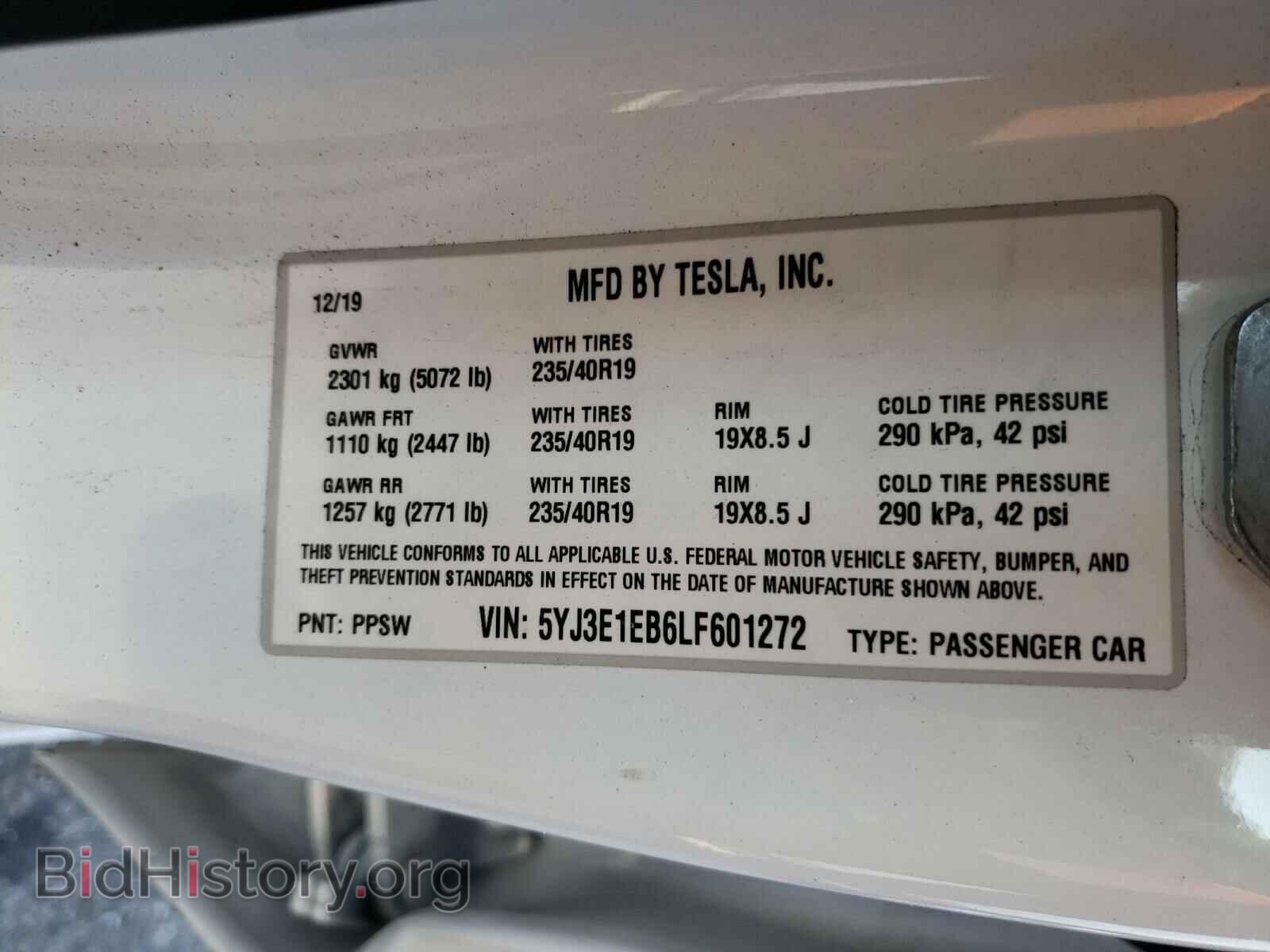 2020 TESLA MODEL 3 - VIN: 5YJ3E1EB6LF601272 - Photo 10