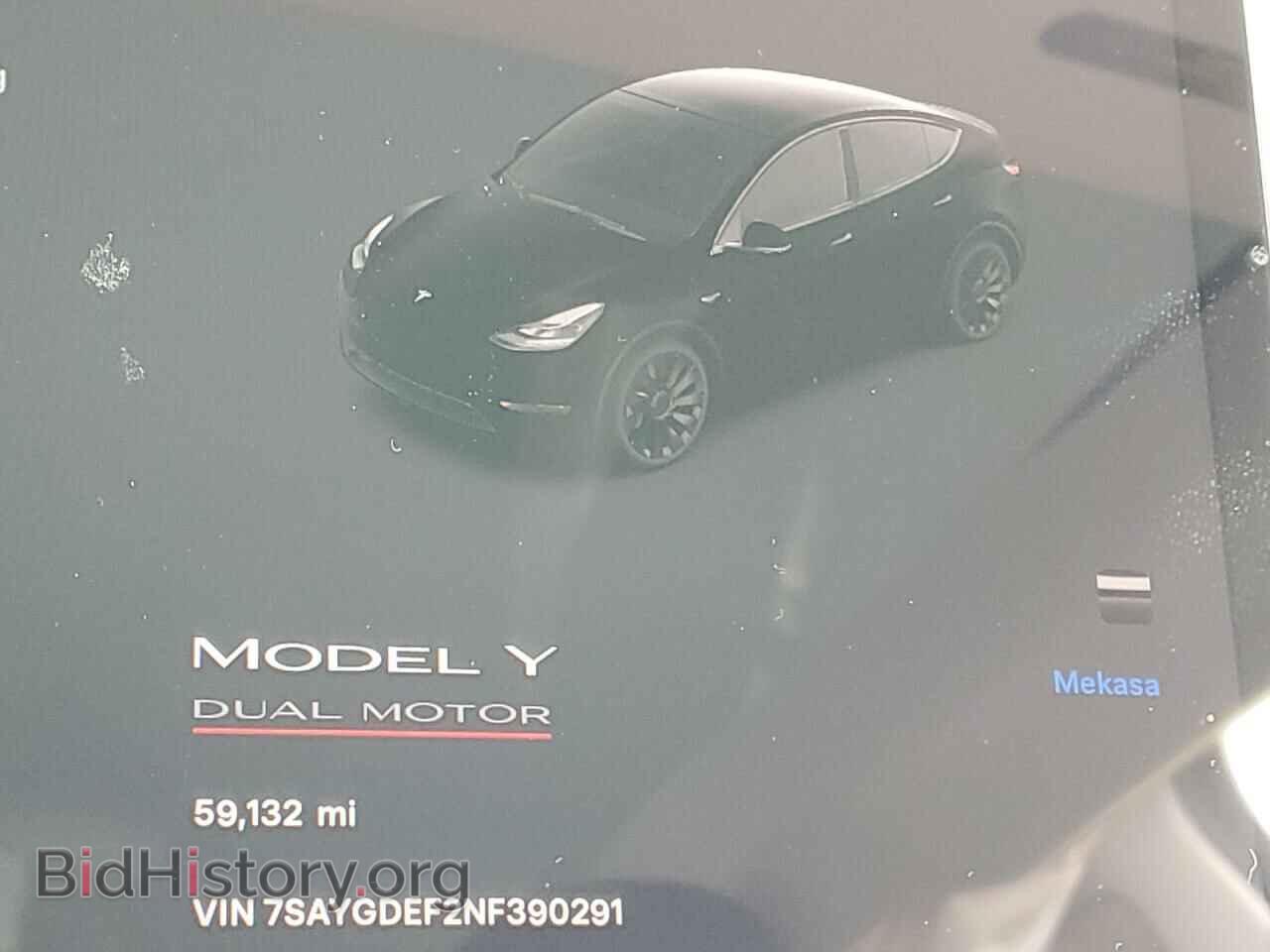 2022 TESLA MODEL Y - VIN: 7SAYGDEF2NF390291 - Фото 9
