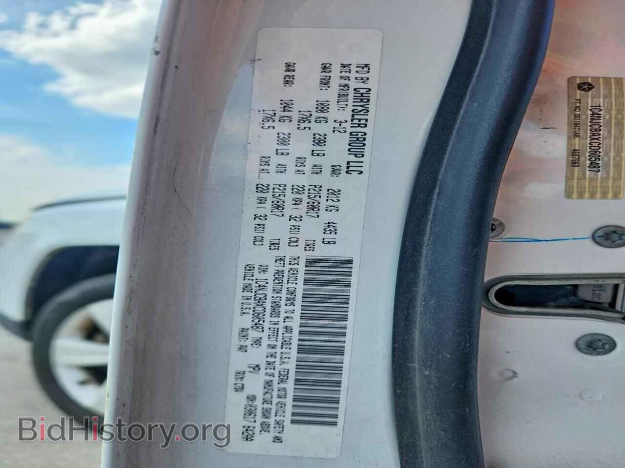 2012 JEEP COMPASS - VIN: 1C4NJCBAXCD605487 - Фото 12