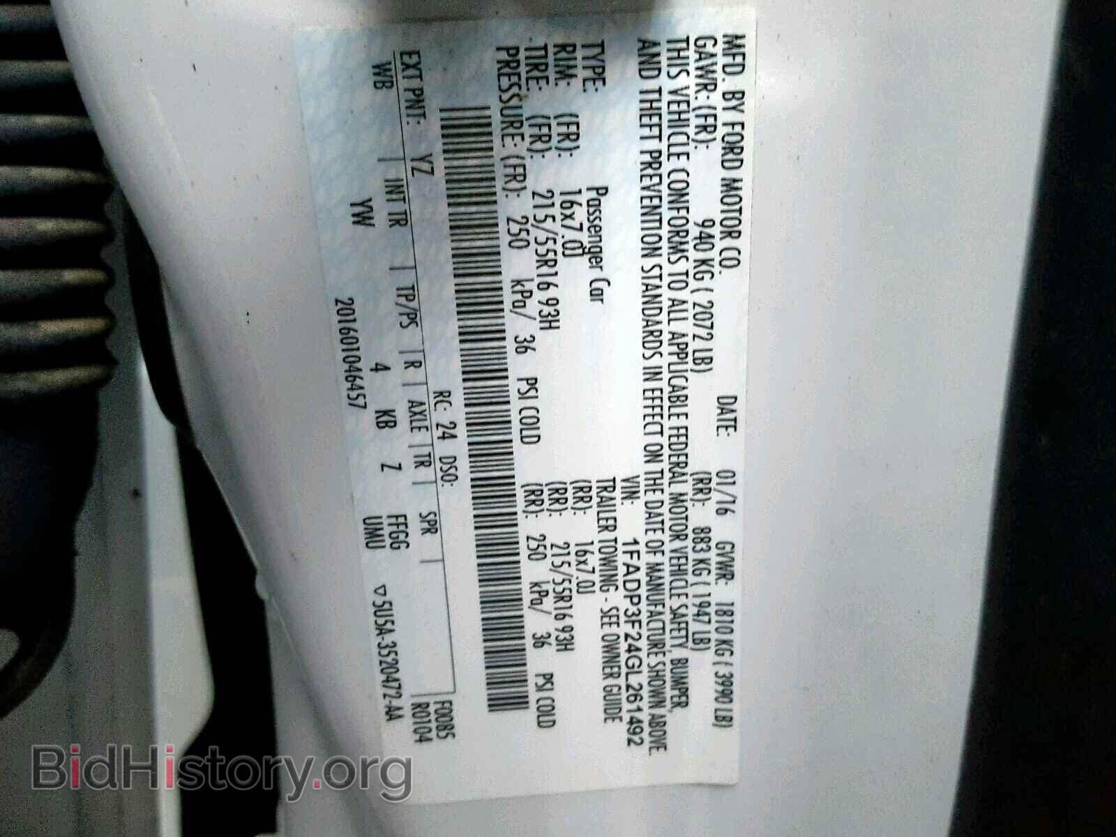 2016 FORD FOCUS SE - VIN: 1FADP3F24GL261492 - Фото 10