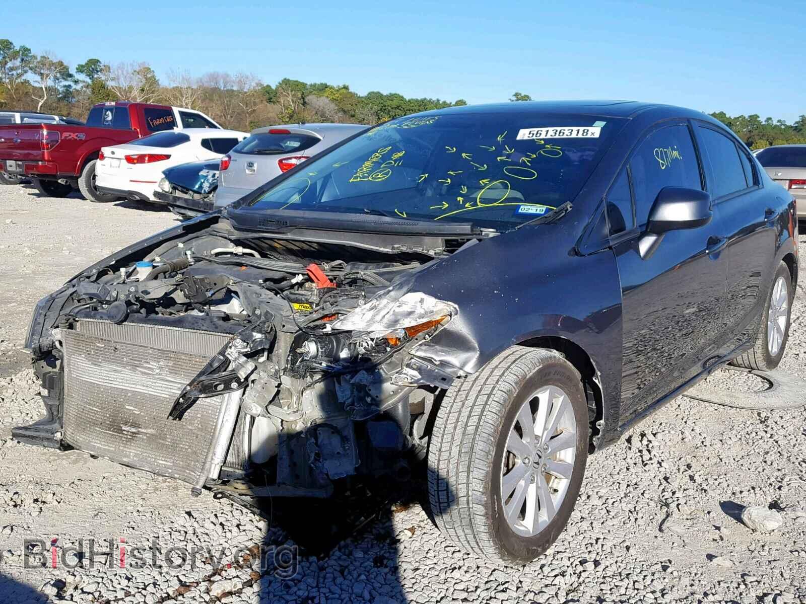 2012 HONDA CIVIC - VIN: 2HGFB2F83CH334473 - Фото 2