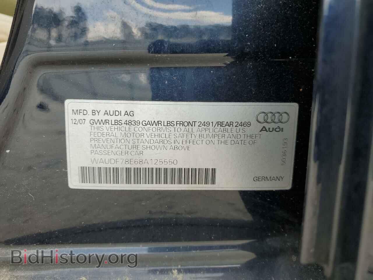 2008 AUDI A4 - VIN: WAUDF78E68A125550 - Фото 12