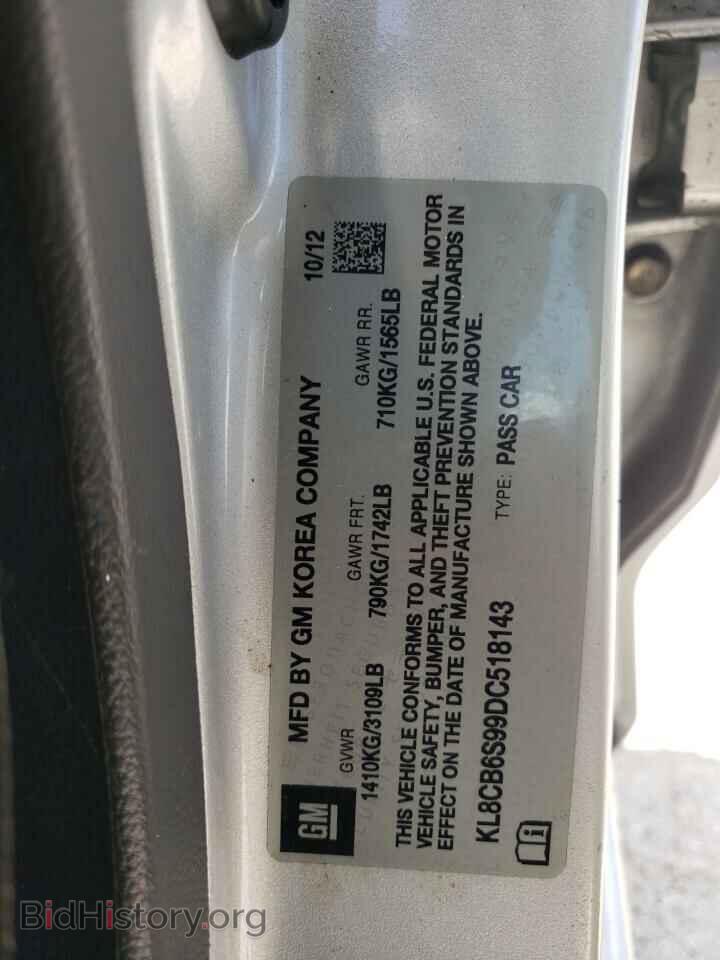 2013 CHEVROLET SPARK - VIN: KL8CB6S99DC518143 - Фото 10