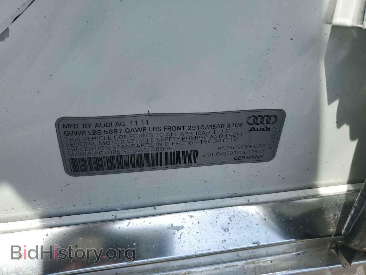 2012 AUDI A8 - VIN: WAURVAFD2CN017511 - Фото 12