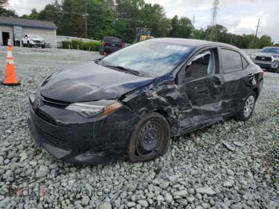 2018 Toyota COROLLA L, black — VIN 5YFBURHE7JP831701, Copart