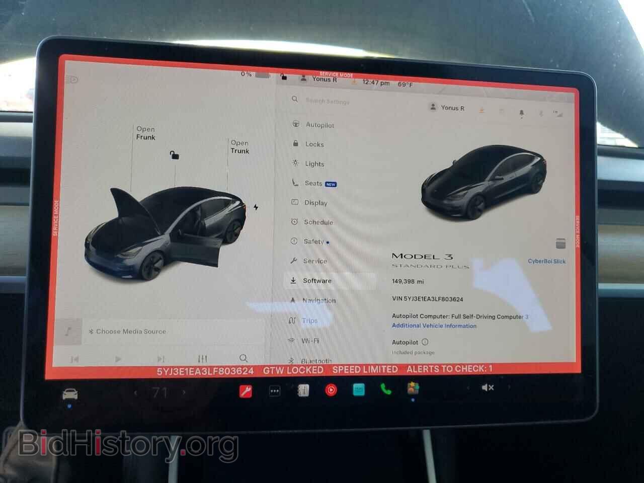 2020 TESLA MODEL 3 - VIN: 5YJ3E1EA3LF803624 - Фото 9