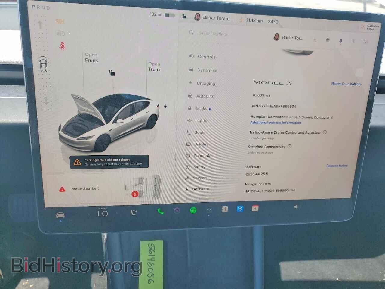 2024 TESLA MODEL 3 - VIN: 5YJ3E1EA8RF865934 - Photo 9