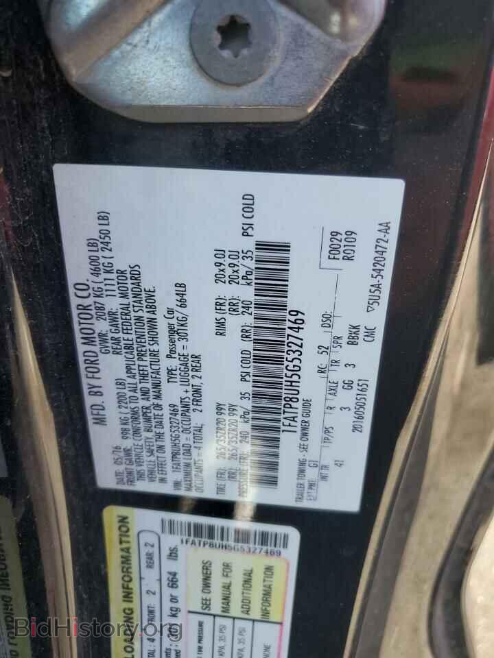 2016 FORD ALL Models - VIN: 1FATP8UH5G5327469 - Фото 12