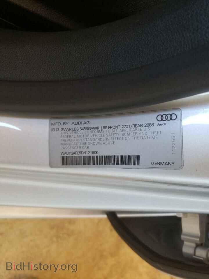 2013 AUDI A7 - VIN: WAUYGAFC5DN121800 - Фото 10