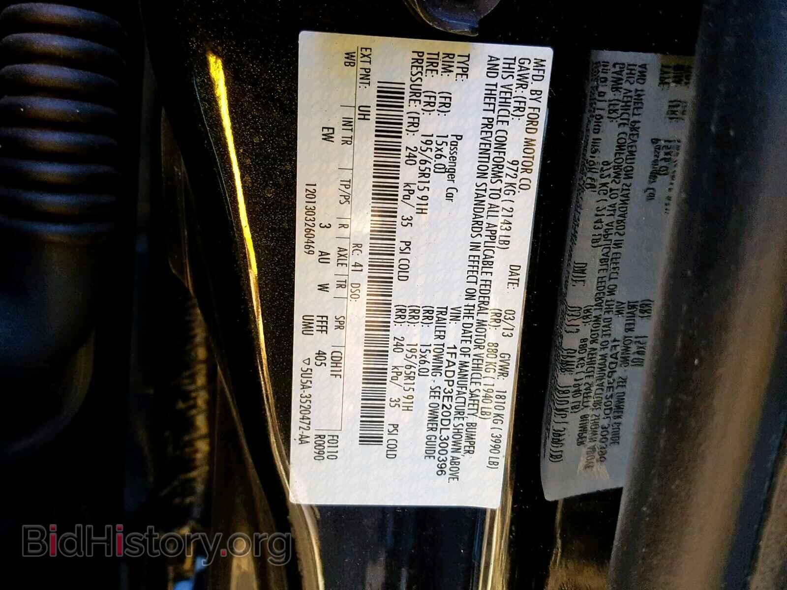 2013 FORD FOCUS - VIN: 1FADP3E20DL300396 - Фото 10