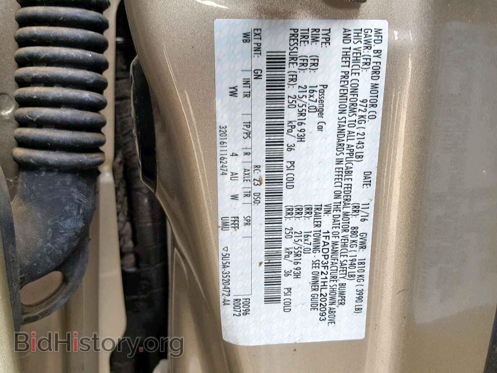 2017 FORD FOCUS SE - VIN: 1FADP3F21HL202093 - Фото 10
