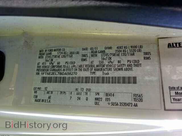 2011 FORD ECONOLINE - VIN: 1FTNE2EL7BDA58270 - Фото 10
