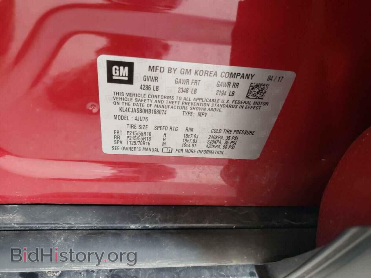 2017 BUICK ENCORE - VIN: KL4CJASB0HB188074 - Photo 10