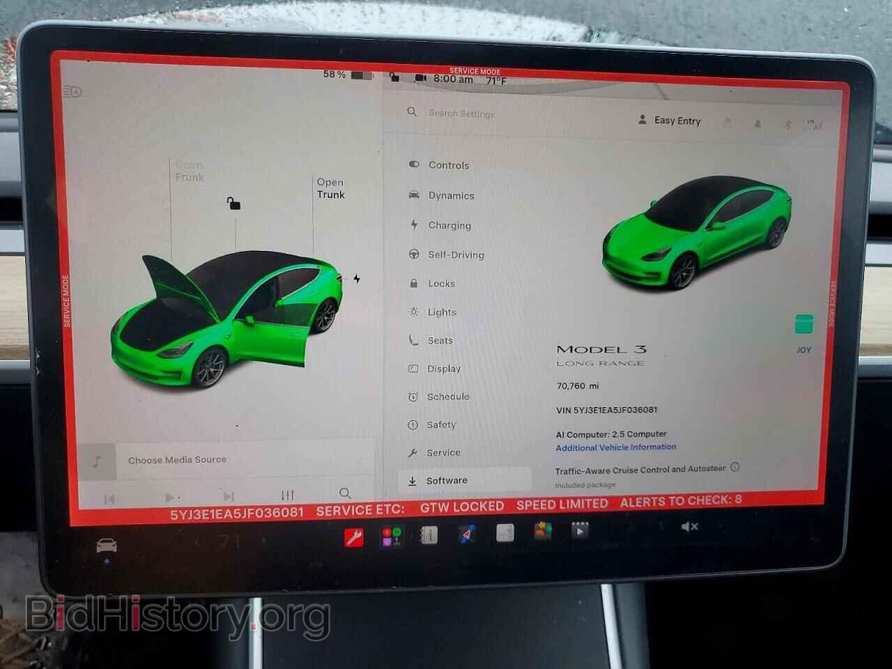 2018 TESLA MODEL 3 - VIN: 5YJ3E1EA5JF036081 - Photo 9