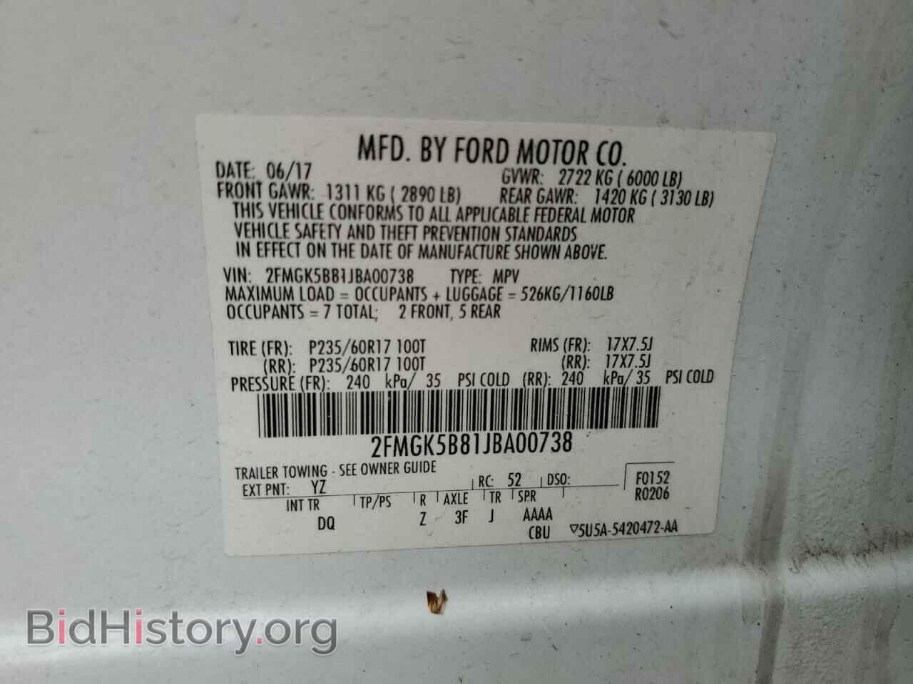 2018 FORD FLEX - VIN: 2FMGK5B81JBA00738 - Photo 13
