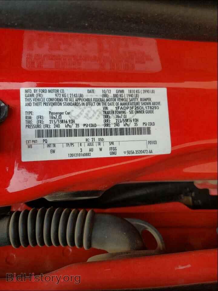 2013 FORD FOCUS - VIN: 1FADP3F25DL178293 - Фото 10