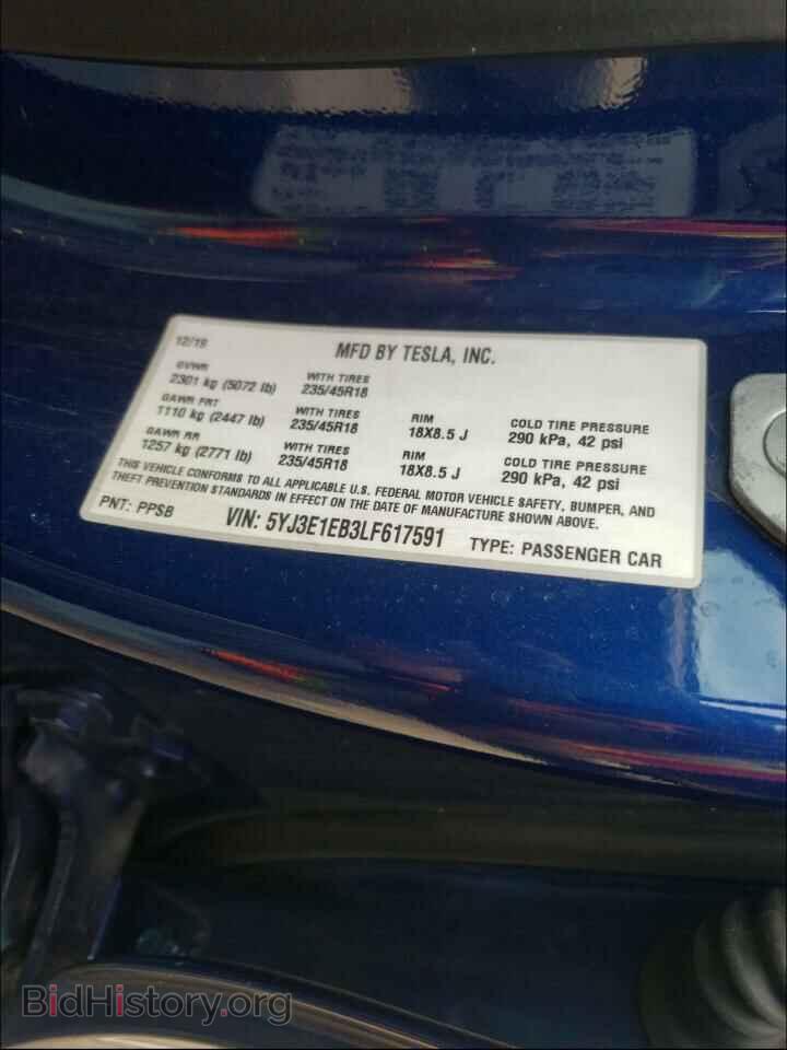 2020 TESLA MODEL 3 - VIN: 5YJ3E1EB3LF617591 - Photo 10
