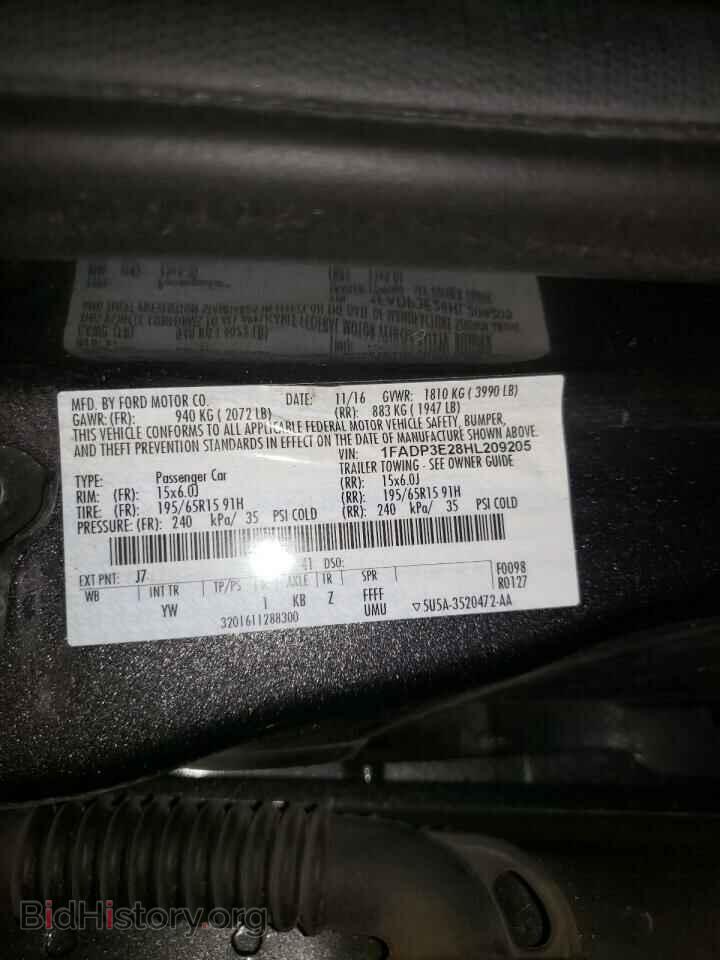 2017 FORD FOCUS - VIN: 1FADP3E28HL209205 - Photo 10