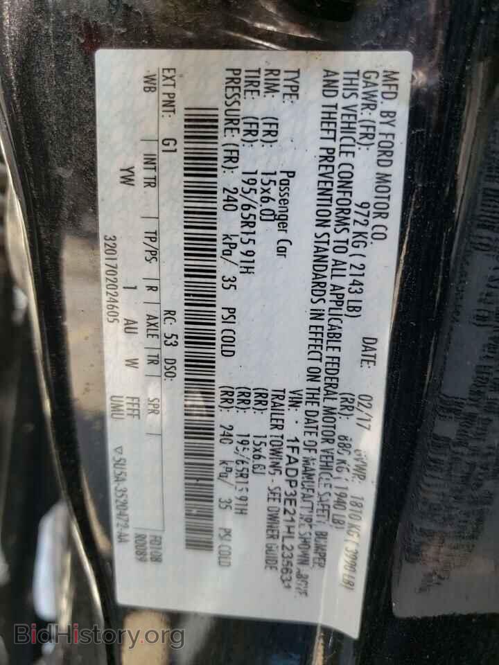 2017 FORD FOCUS - VIN: 1FADP3E21HL235631 - Фото 12