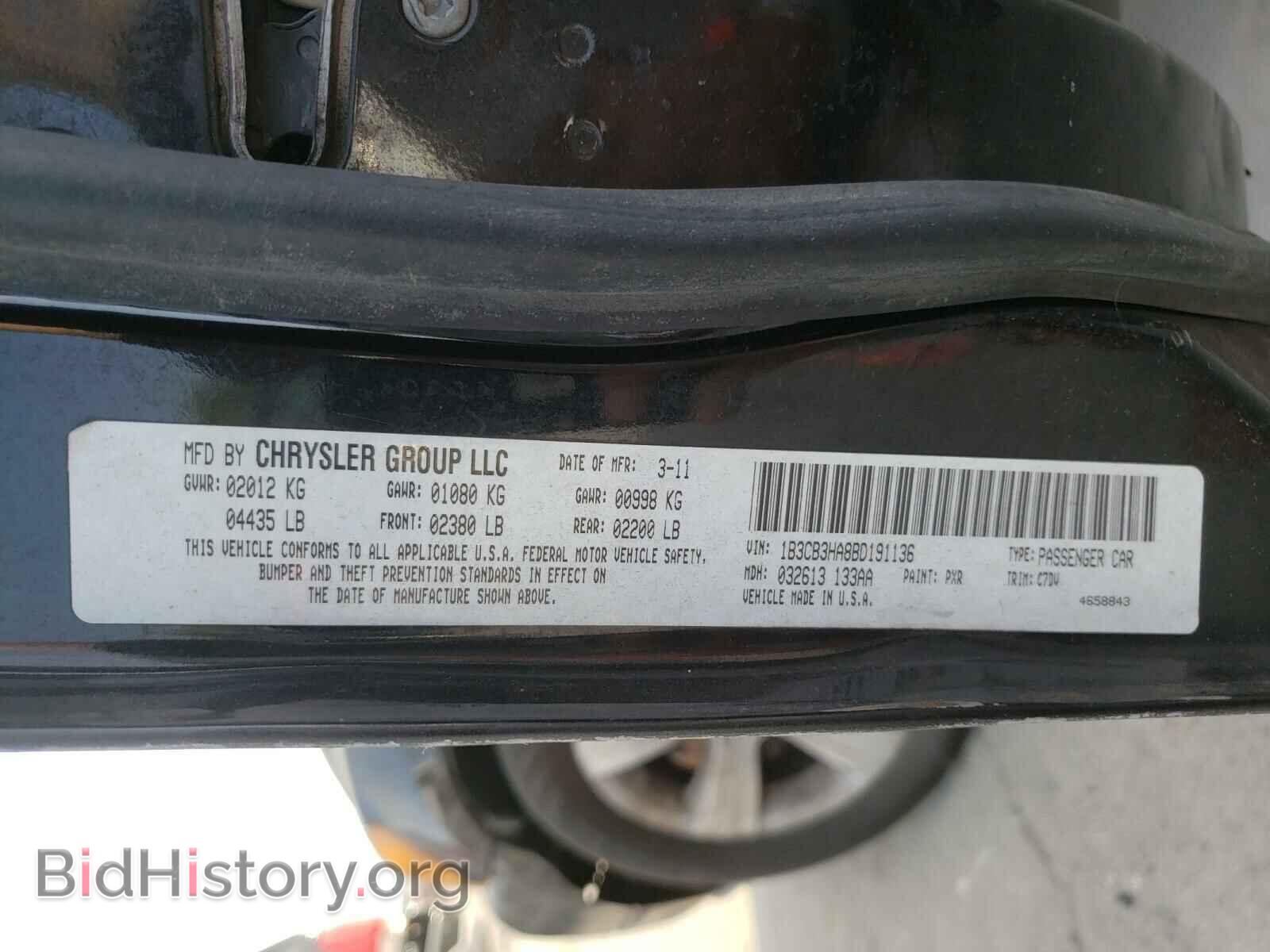 2011 DODGE CALIBER - VIN: 1B3CB3HA8BD191136 - Photo 10