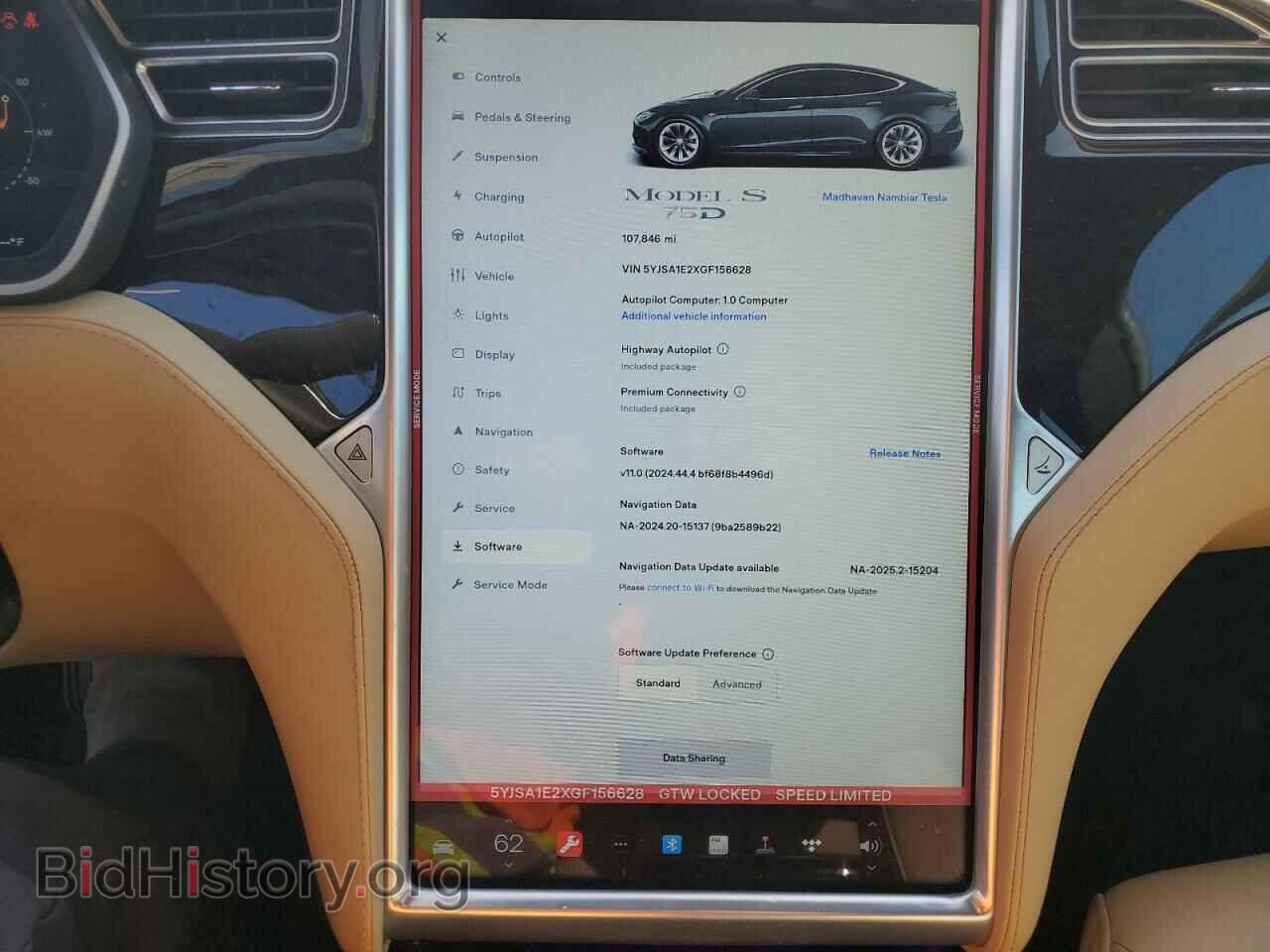 2016 TESLA MODEL S - VIN: 5YJSA1E2XGF156628 - Photo 9