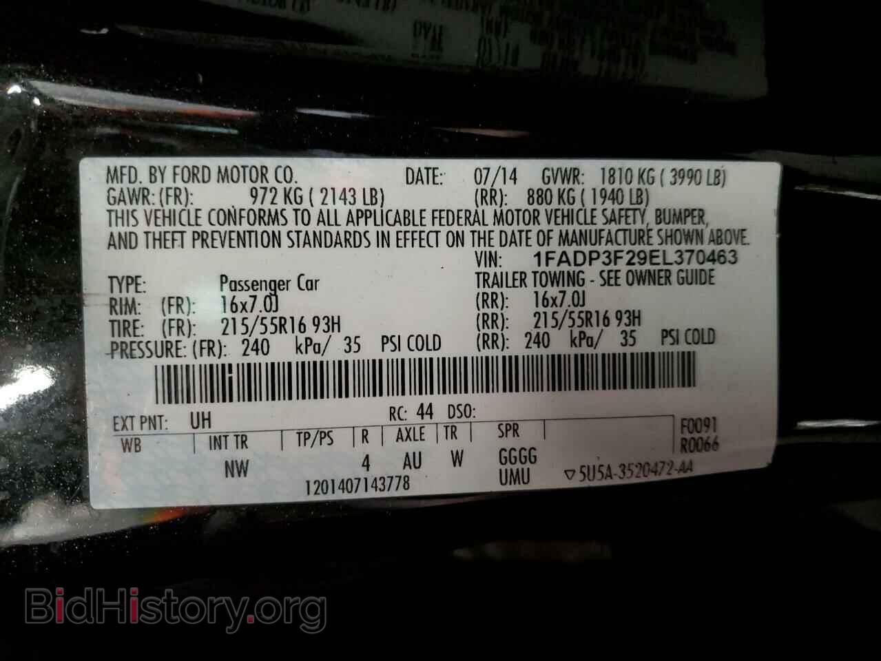 2014 FORD FOCUS - VIN: 1FADP3F29EL370463 - Photo 12
