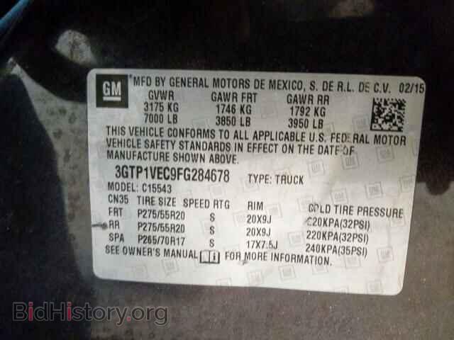 2015 GMC SIERRA C15 - VIN: 3GTP1VEC9FG284678 - Фото 10