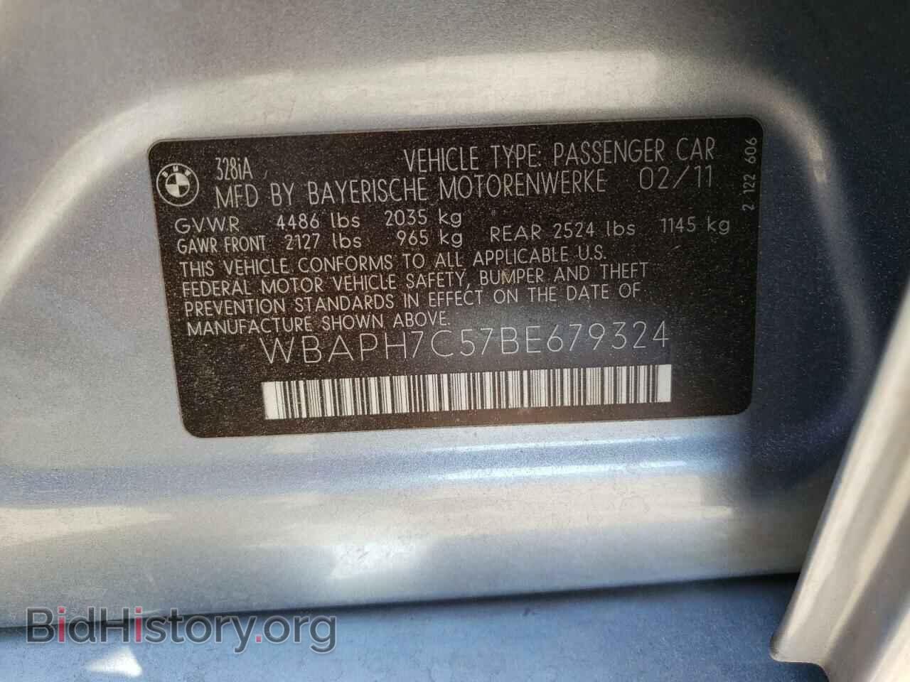2011 BMW 3 SERIES - VIN: WBAPH7C57BE679324 - Фото 10
