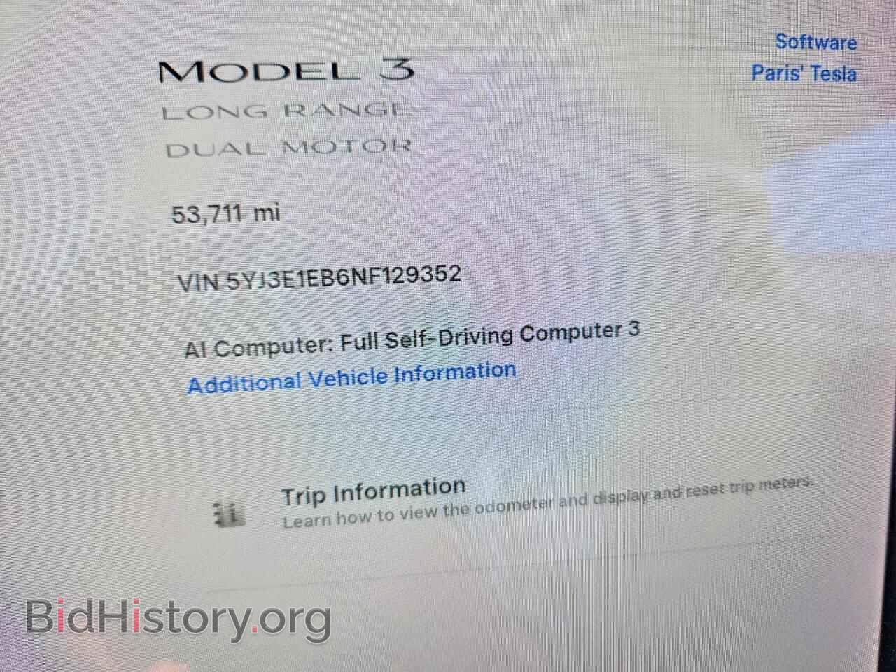 2022 TESLA MODEL 3 - VIN: 5YJ3E1EB6NF129352 - Фото 9