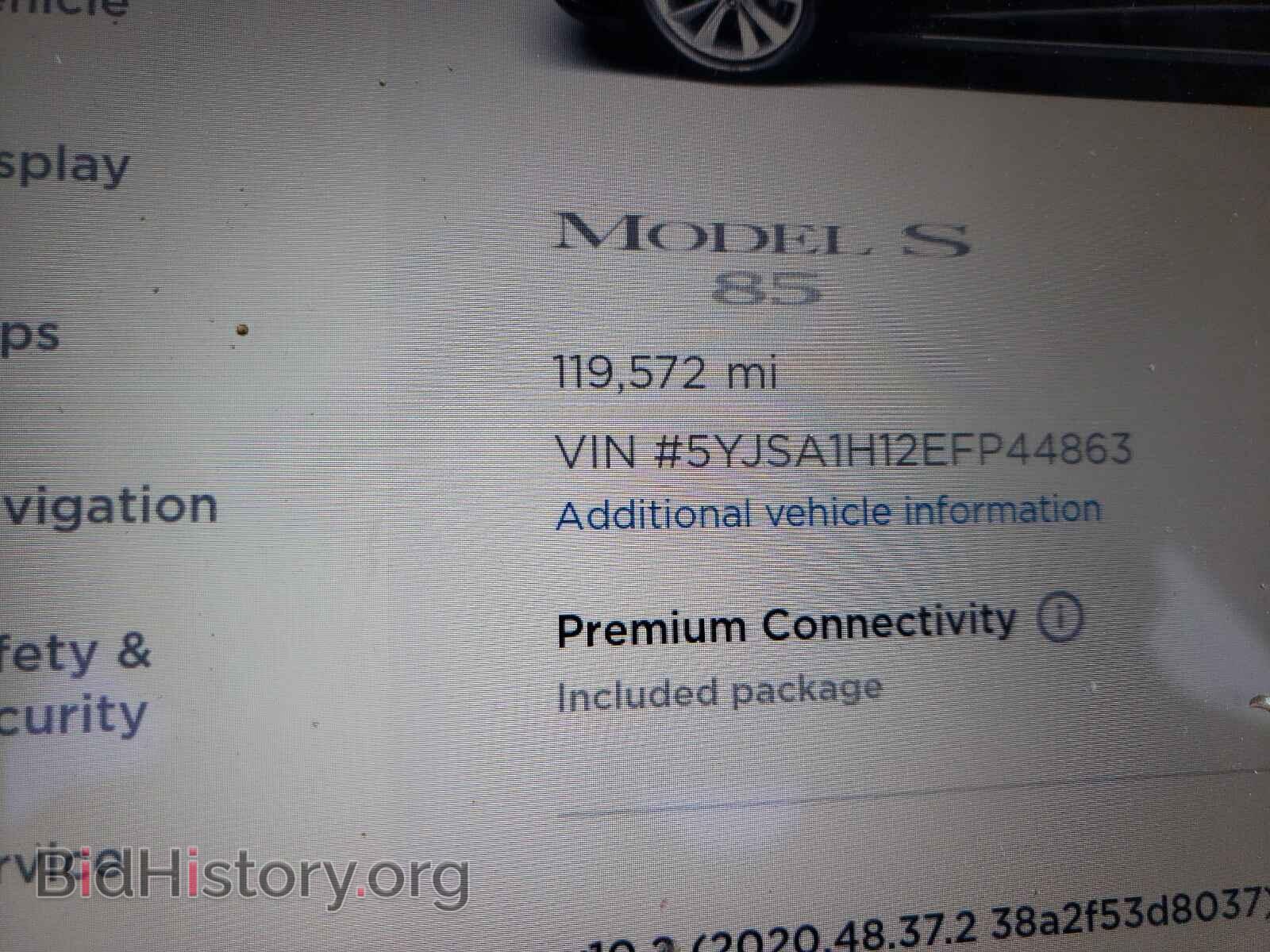 2014 TESLA MODEL S - VIN: 5YJSA1H12EFP44863 - Фото 8