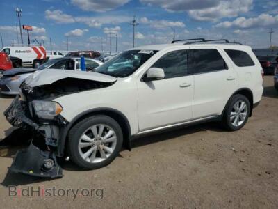 2012 Dodge DURANGO Crew, white — VIN 1C4RDJDG6CC153347, Copart