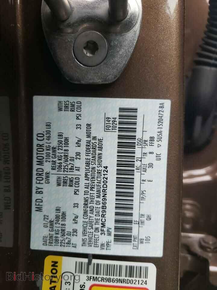 2022 FORD BRONCO - VIN: 3FMCR9B69NRD02124 - Фото 10