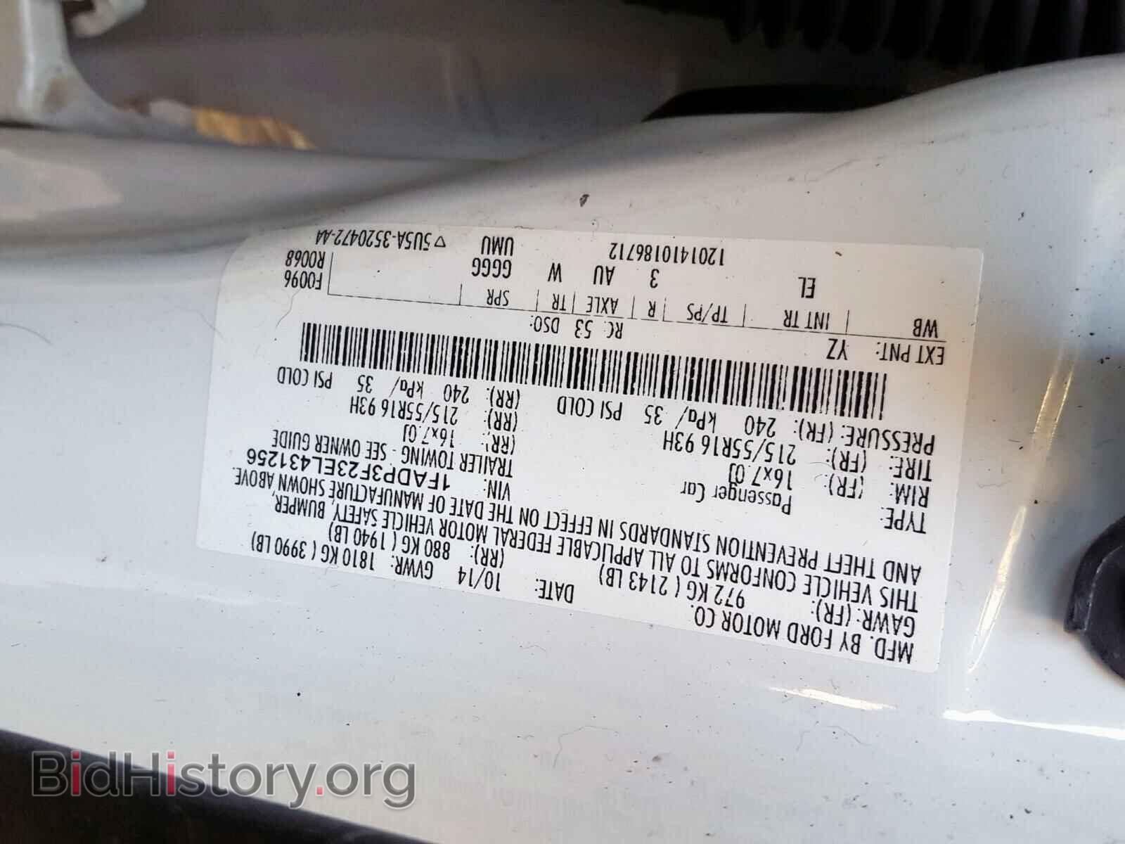 2014 FORD FOCUS SE - VIN: 1FADP3F23EL431256 - Фото 10