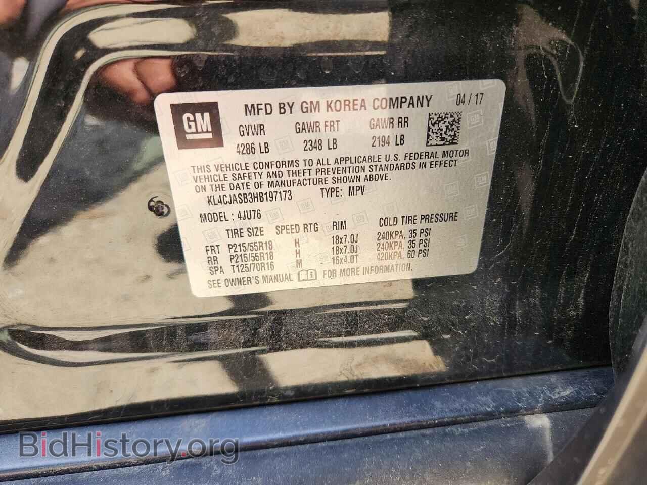 2017 BUICK ENCORE - VIN: KL4CJASB3HB197173 - Фото 13