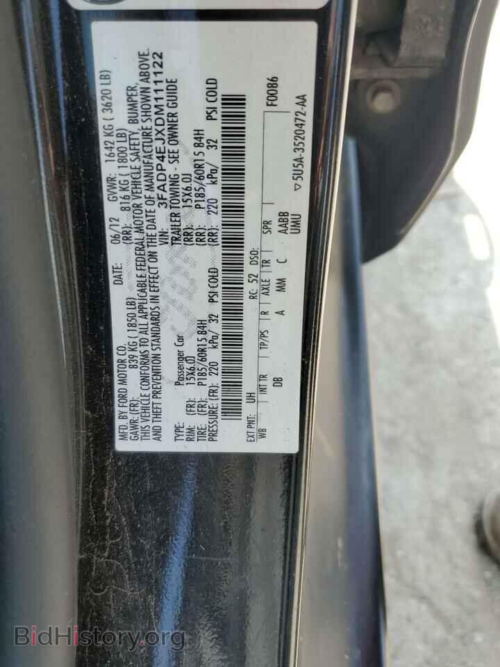 2013 FORD FIESTA - VIN: 3FADP4EJXDM111122 - Фото 12