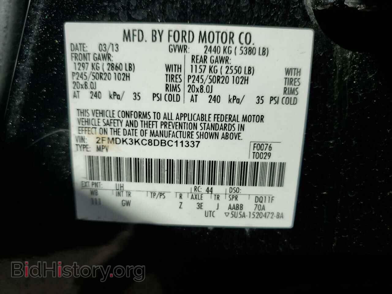 2013 FORD EDGE - VIN: 2FMDK3KC8DBC11337 - Photo 13