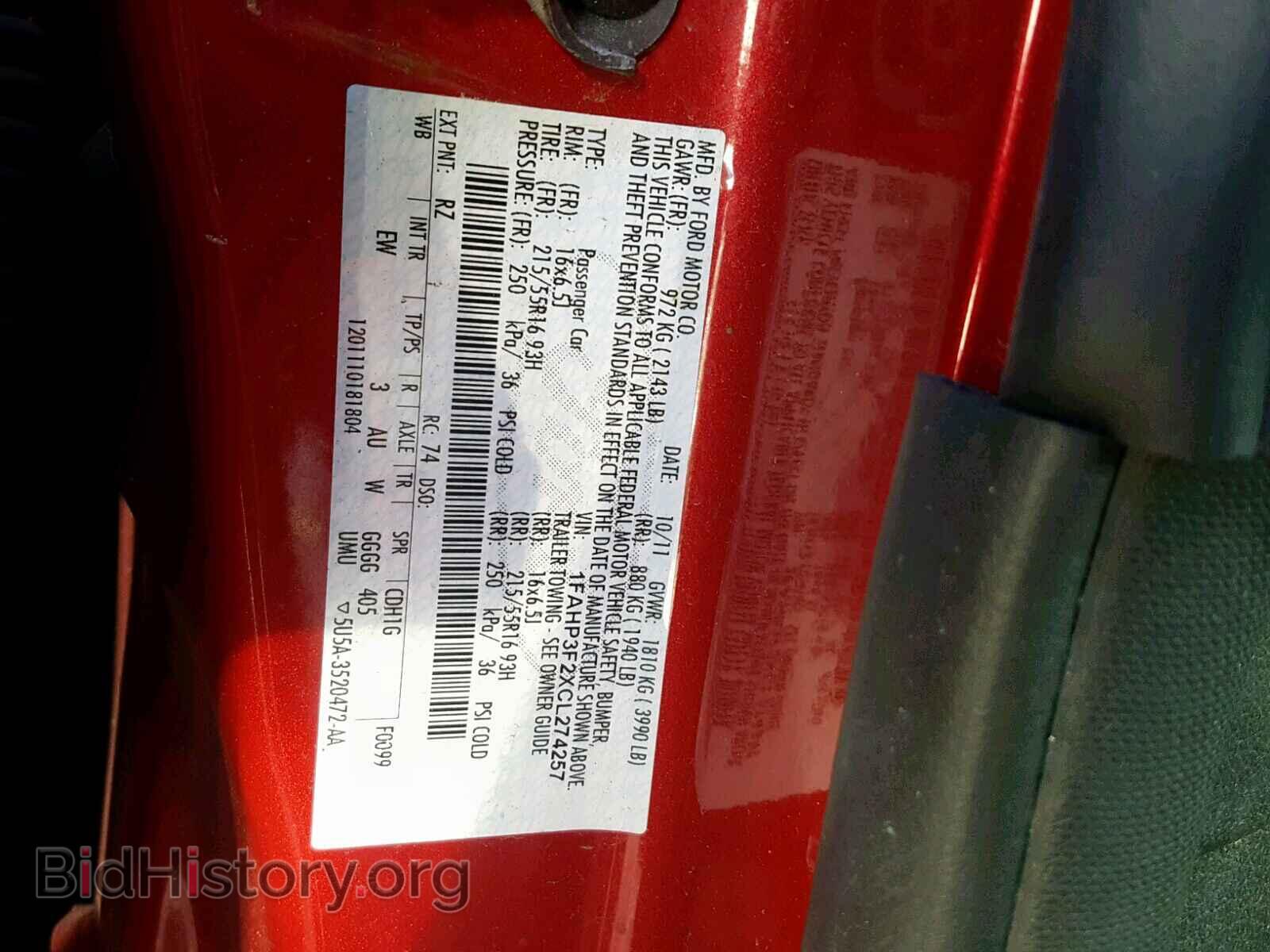 2012 FORD FOCUS - VIN: 1FAHP3F2XCL274257 - Photo 10