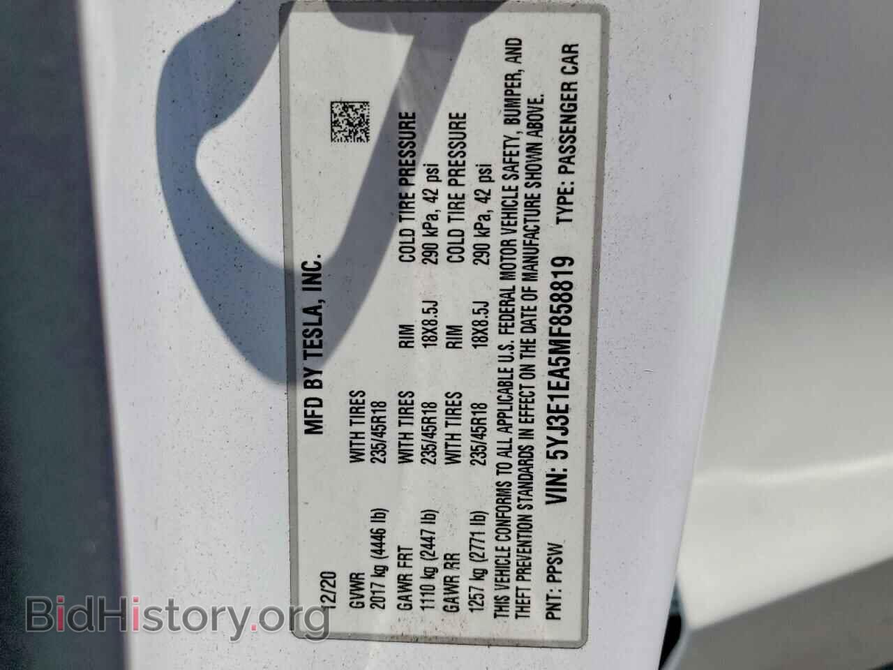 2021 TESLA MODEL 3 - VIN: 5YJ3E1EA5MF858819 - Фото 13