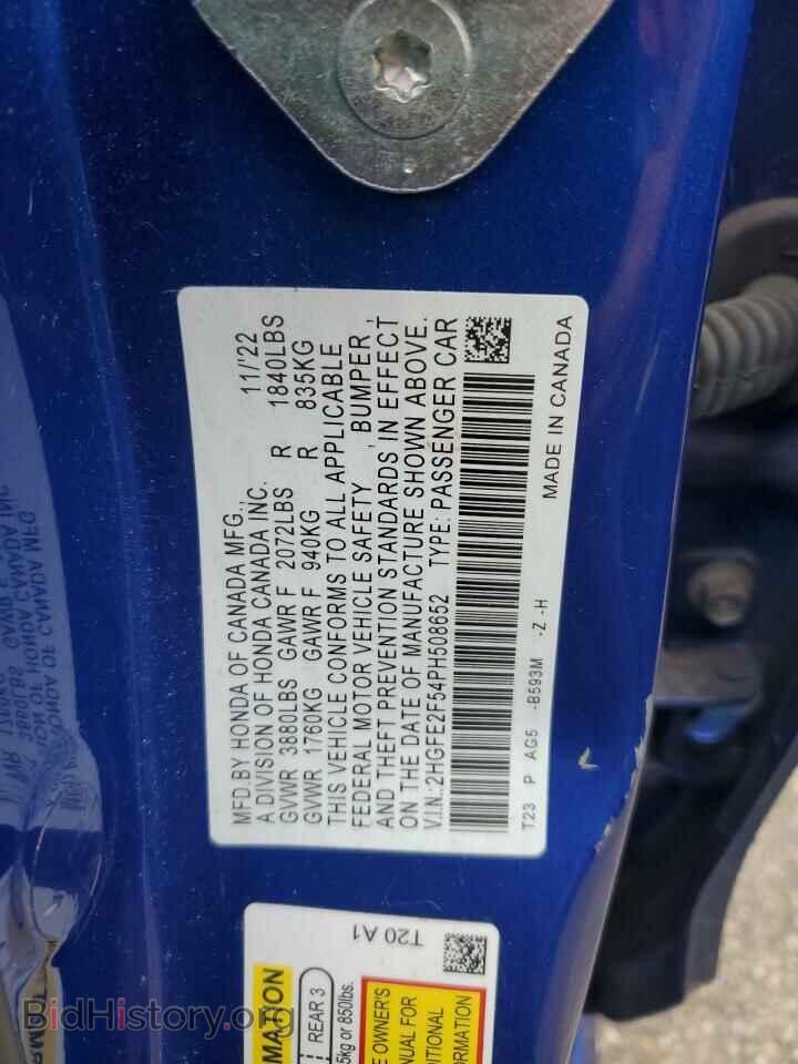 2023 HONDA CIVIC - VIN: 2HGFE2F54PH508652 - Фото 12