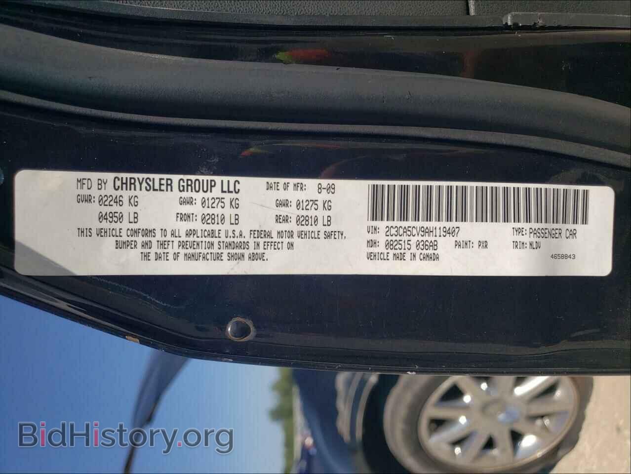 2010 CHRYSLER 300 - VIN: 2C3CA5CV9AH119407 - Фото 10