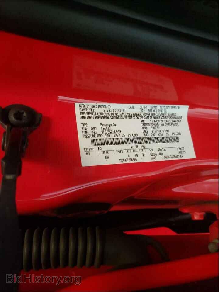 2014 FORD FOCUS - VIN: 1FADP3F24EL240381 - Фото 10