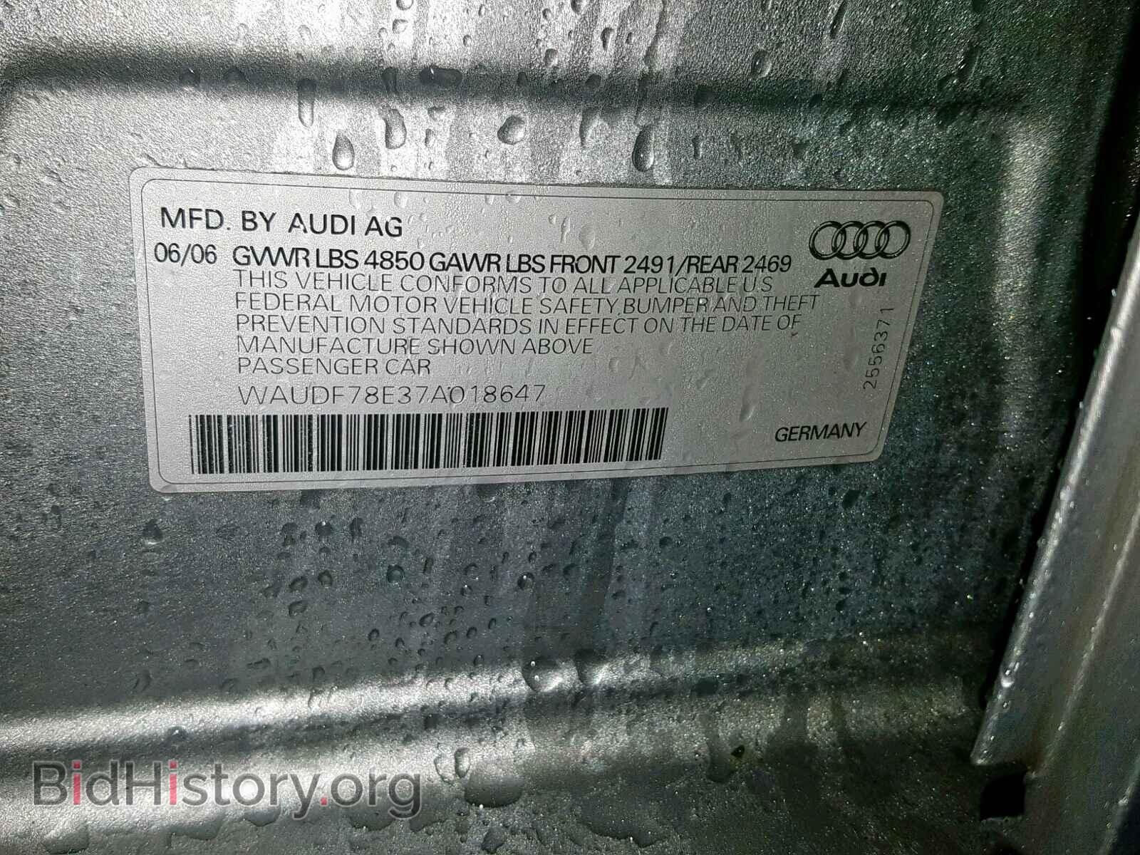 2007 AUDI A4 - VIN: WAUDF78E37A018647 - Photo 10
