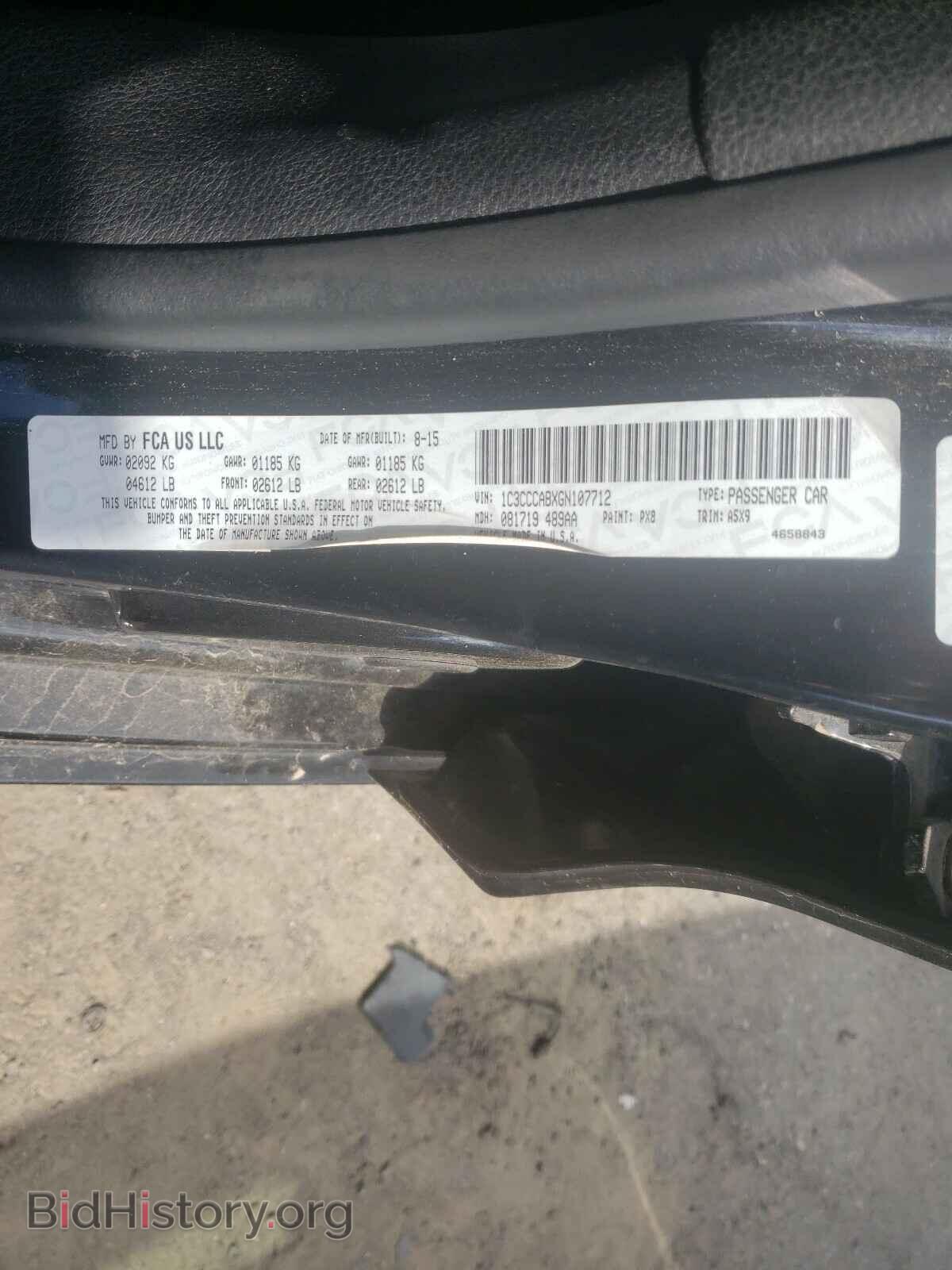 2016 CHRYSLER 200 - VIN: 1C3CCCABXGN107712 - Фото 10