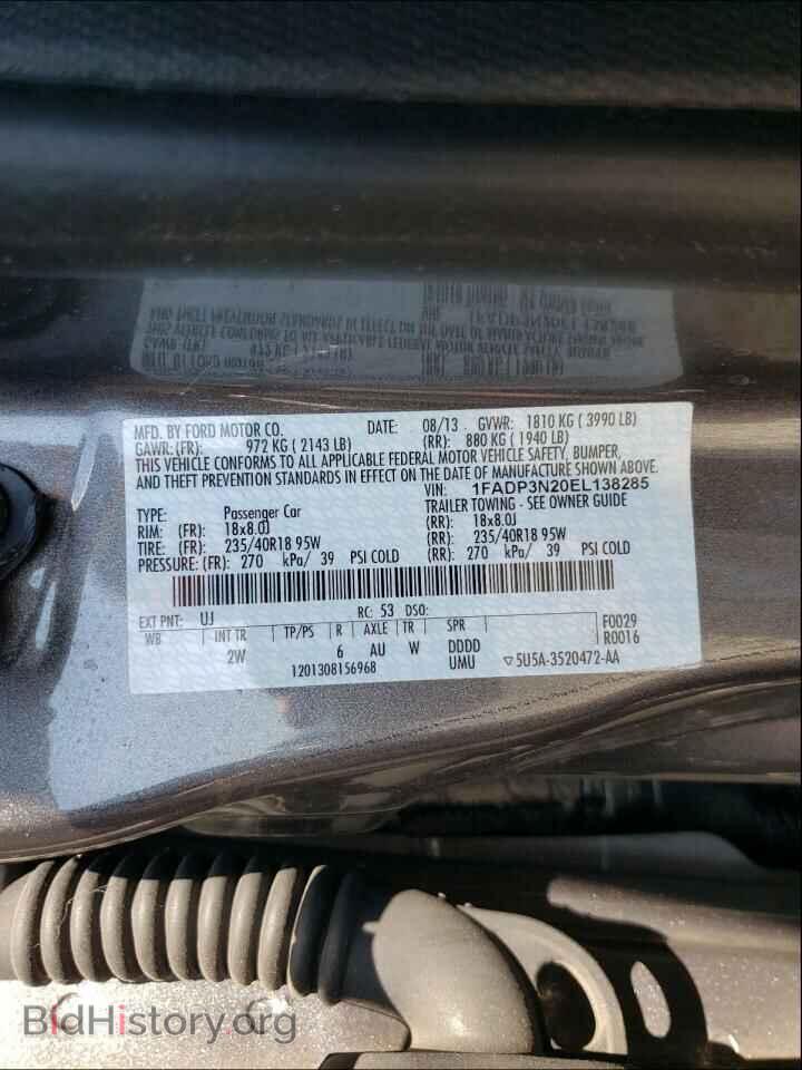 2014 FORD FOCUS - VIN: 1FADP3N20EL138285 - Фото 10