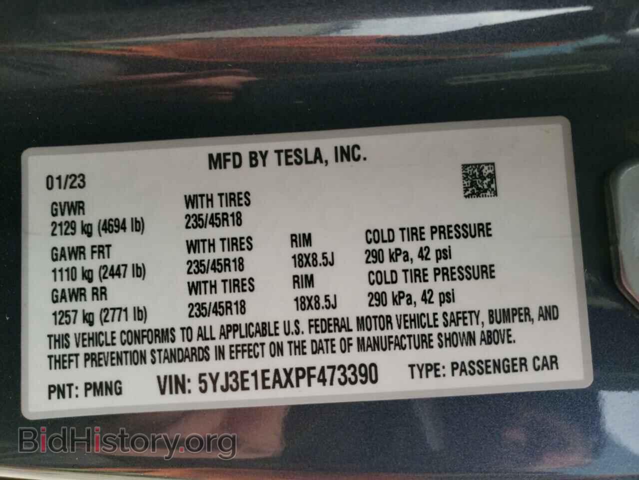 2023 TESLA MODEL 3 - VIN: 5YJ3E1EAXPF473390 - Фото 13