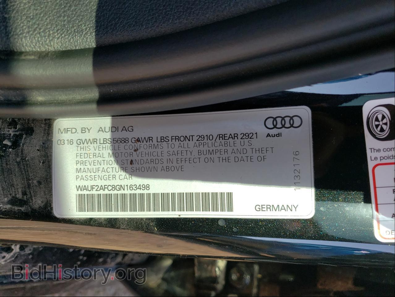 2016 AUDI S6/RS6 - VIN: WAUF2AFC8GN163498 - Фото 10
