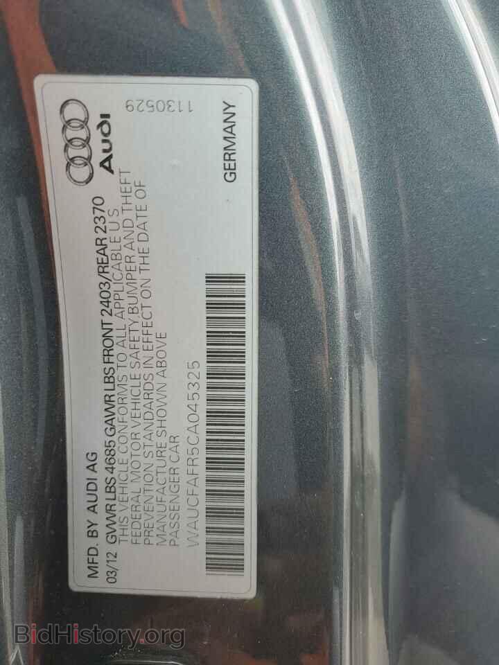 2012 AUDI A5 - VIN: WAUCFAFR5CA045325 - Photo 12